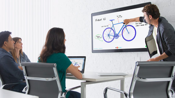 Meet Cisco Spark Board:A new team collaboration device. It's designed for the cloud, connecting both physical and virtual rooms while combining wireless presentation, digital white boarding, and video conferencing. Learn more