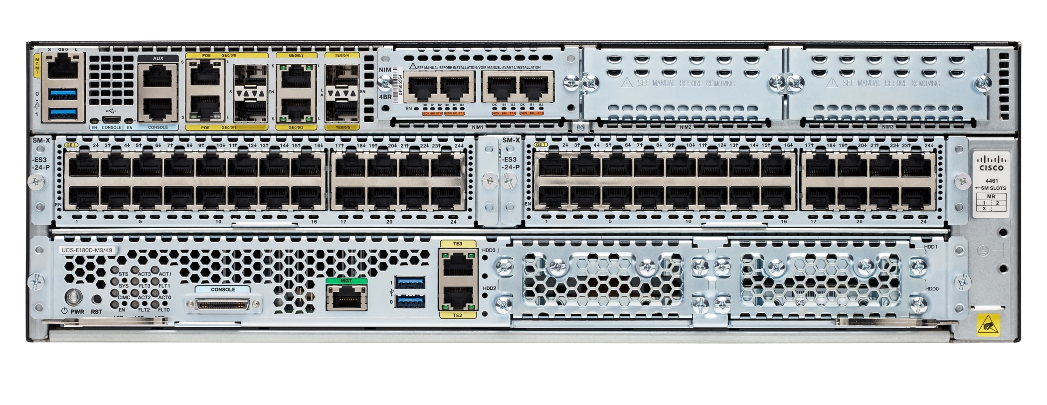 Product Image - Cisco 4000 Series Integrated Services Routers - Rear Stack