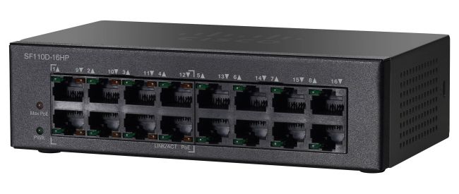 Product image of Cisco Small Business 110 Series Unmanaged Switches - SF110D-16HP