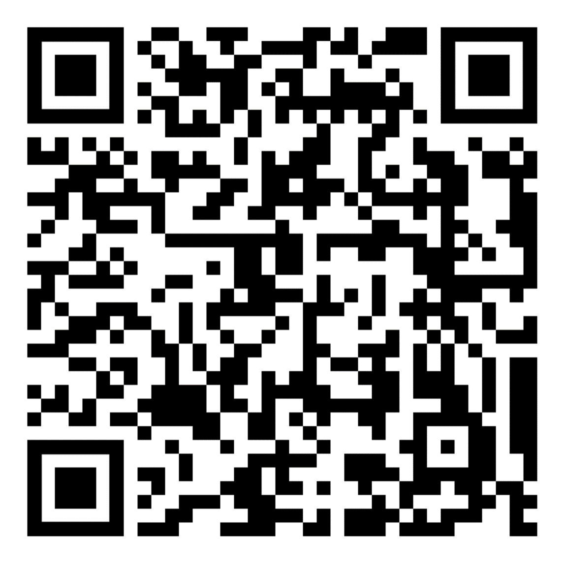 A qr code with a white backgroundDescription automatically generated