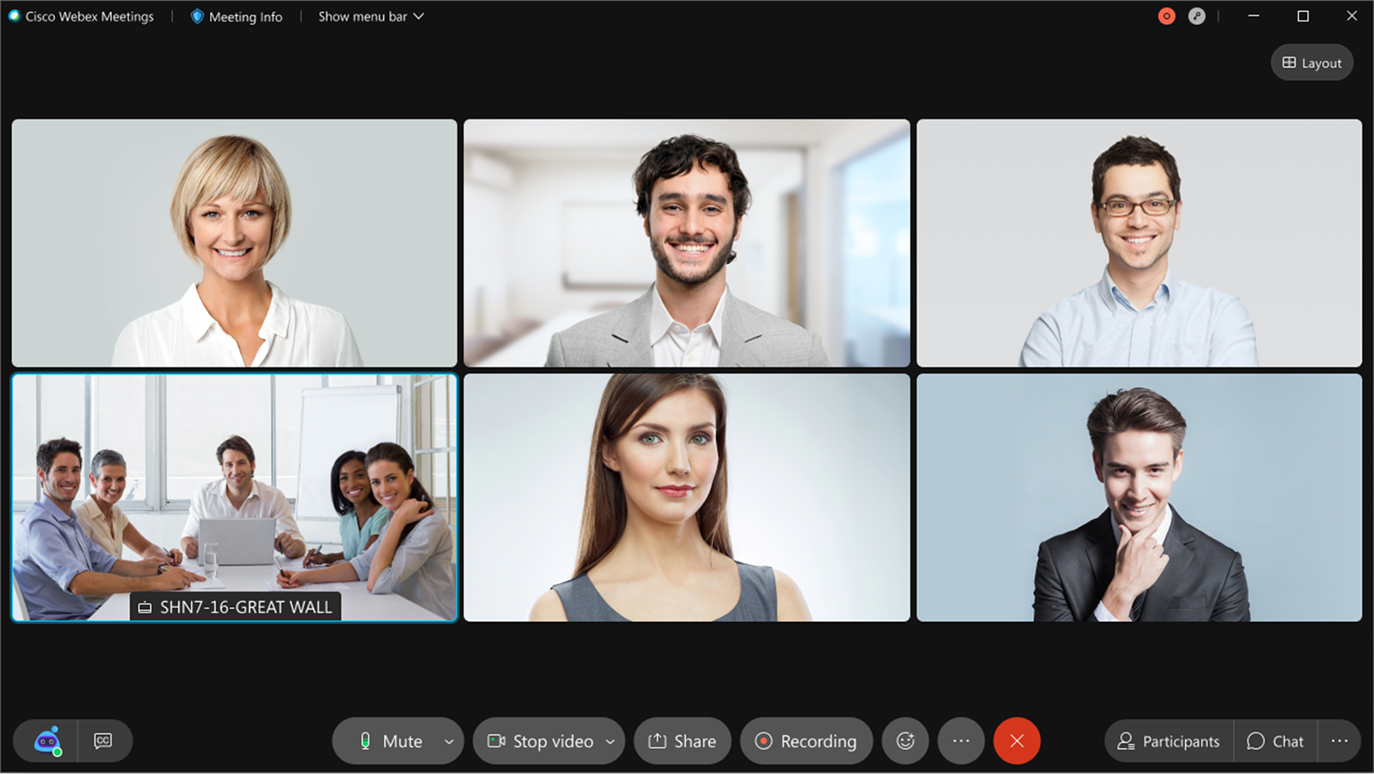This is the new default layout Webex participants as of WBS 40.8+.