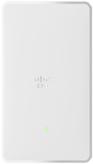 A white rectangular object with a green lightDescription automatically generated