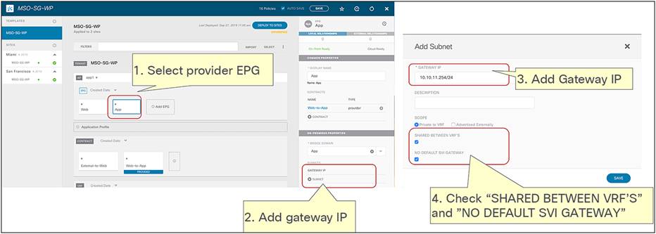 Consumer and provider EPG subnet options (MSO-template level)
