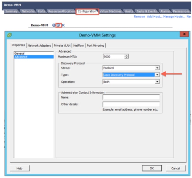 VMM domain integration with ACI and UCS B Series - Check the DVS configuration in the vCenter