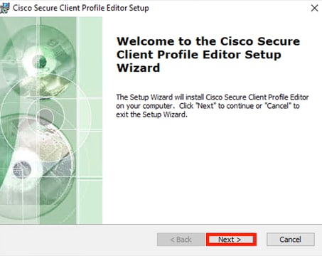 Fenêtre Configuration de Profile Editor