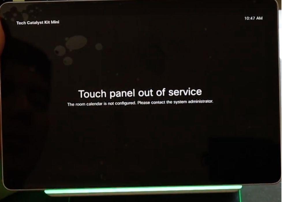 Touch panel fuori servizio