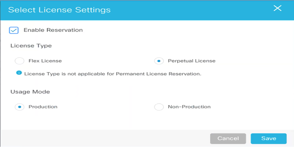 License Settings in CCE