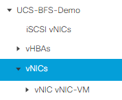 Configure UCS - Check vNICs on service profile