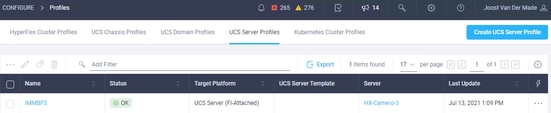 Configure IMM - Locate ucs server profile