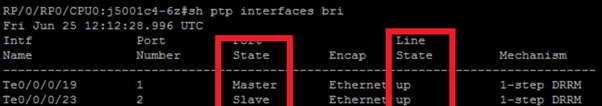 'Show ptp interfaces brief' Command Snippets
