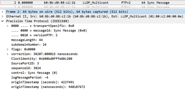Sync Message Packet Capture