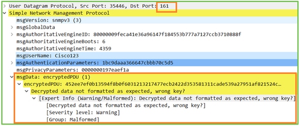 FTD SNMP - Wireshark decryption failure