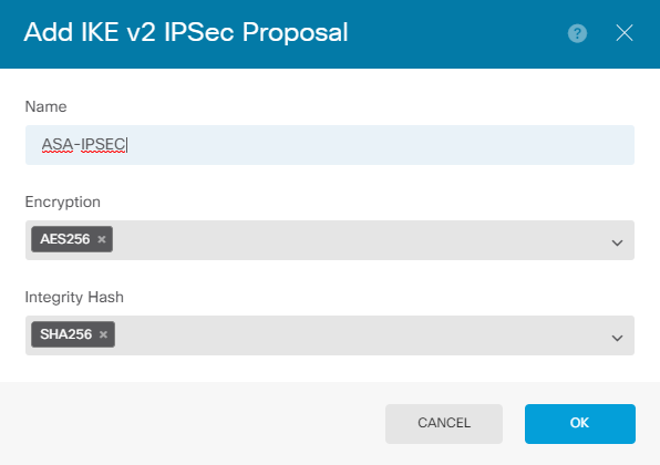 Add IKE v2 IPSec Proposal