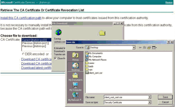 generate certificate cisco vpn