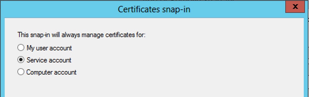 Certificate Snap-in
