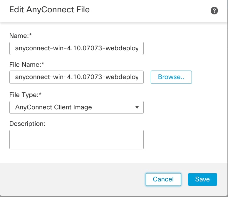 FMC - Anyconnect Client Image