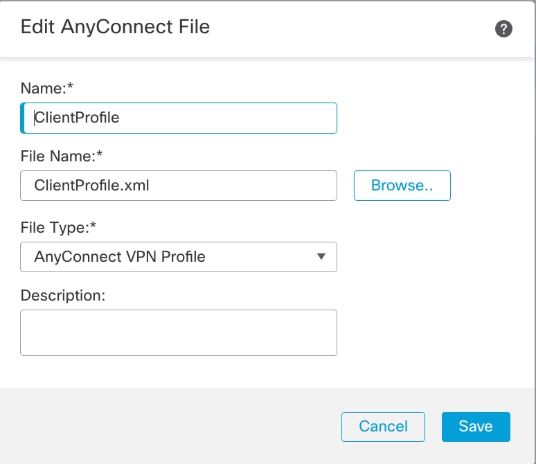 FMC - Anyconnect VPN Profile