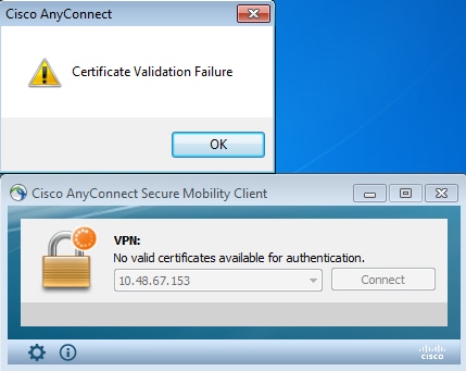 AnyConnect Cannot Find Any Valid Certificates