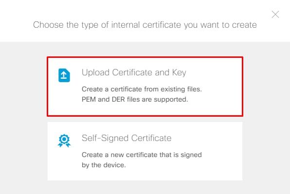 Upload Certificate and Private Key in FDM GUI