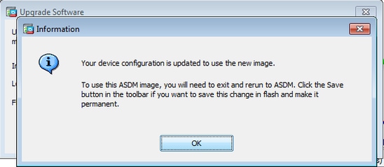 Information Dialog about New Image