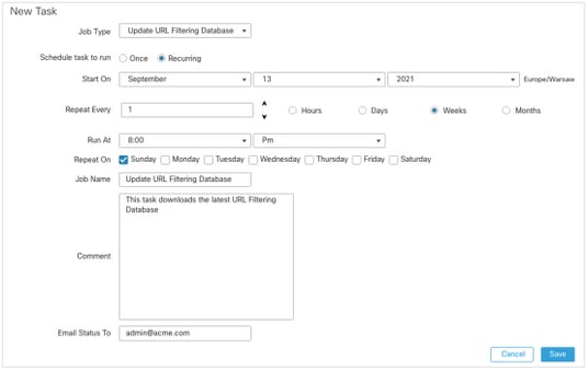 FMC 6.6.1+ Upgrade Tips - FMC Scheduling Task updates periodically the URL Filtering DB from CSI Cloud