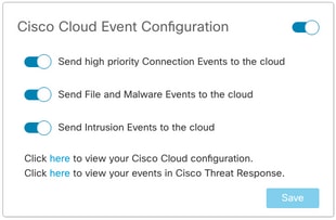 FMC 6.6.1+ Upgrade Tips - Cisco Cloud Event Configuration tile allows selecting which events will be sent to SecureX