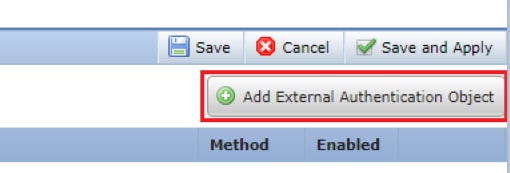 Add an External Authentication Object in Cisco FMC and FTD