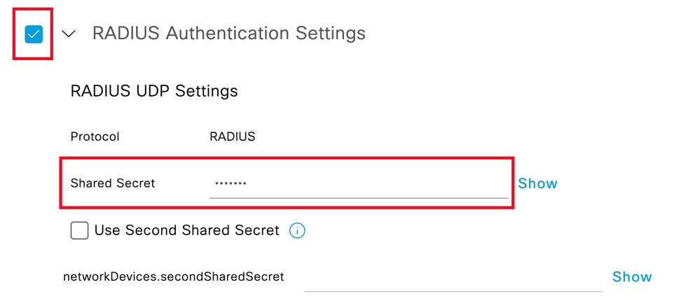 Radius Password