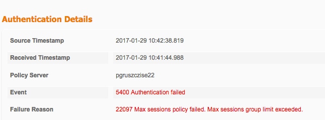 Global Max User Session Exceeded