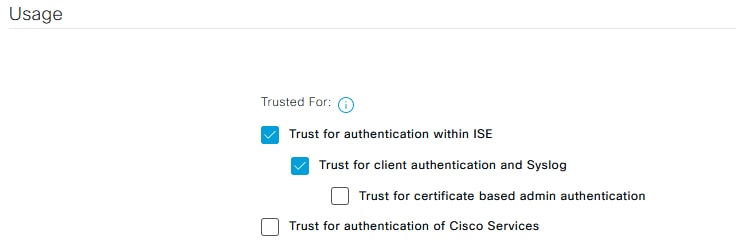 Configure EAP-TLS Authentication with ISE - Certificate Usage for CA Chain