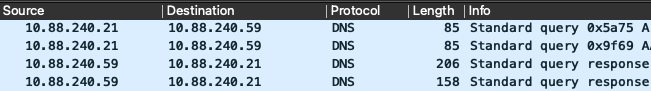 DNS traffic in a MDM flow