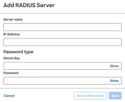 Secure Access - RADIUS-serverconfiguratie