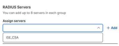 Radius Servers - Assign Servers