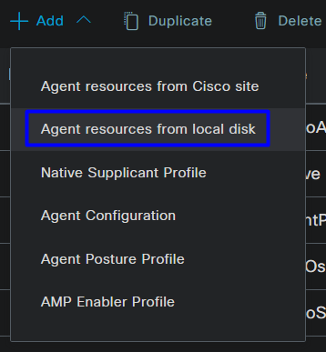 ISE - Agent resources from local disk