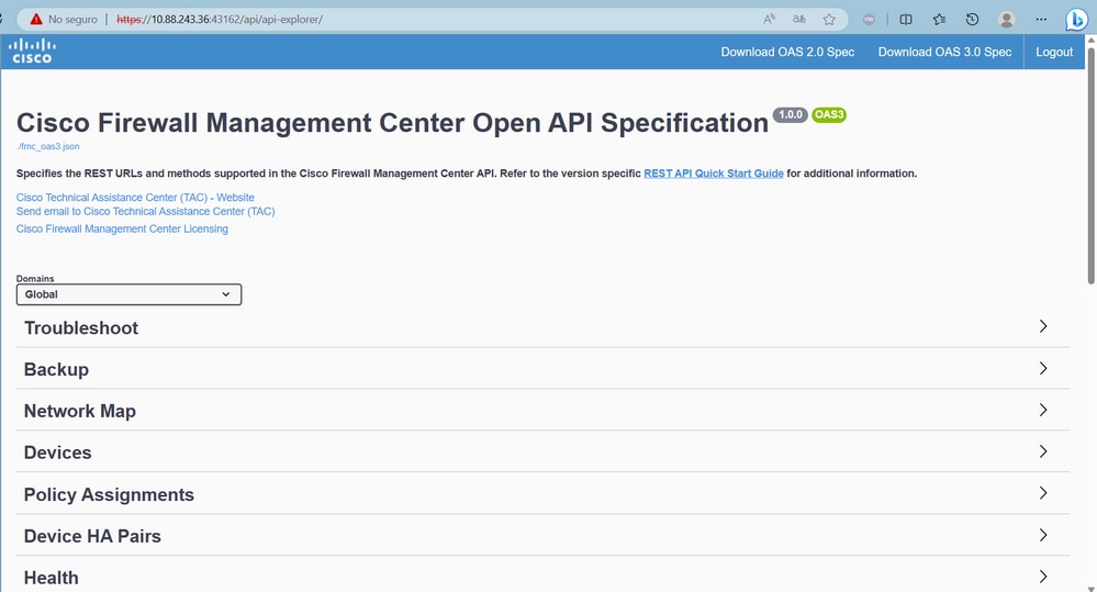 Cisco Firewall Management Center Open API Specification