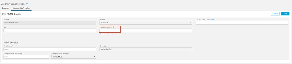 Configuración de sondeo SNMP 2