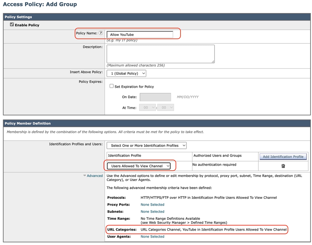 Create Access Policy