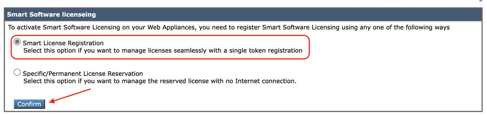 Image- choose Smart License Registration