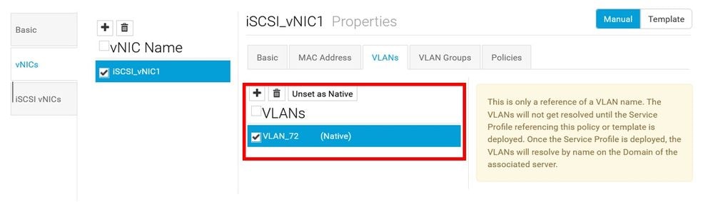Setted VLAN Native