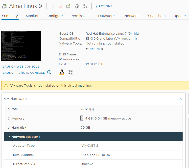 Alma Linux 9 Actions