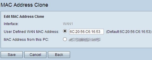 Edit MAC Address Clone area
