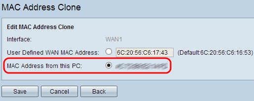MAC Address from this PC