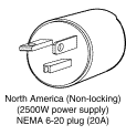 North America NEMA 6 20 Plug