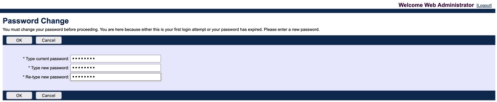 Log in with New Set of Credentials and Change Password