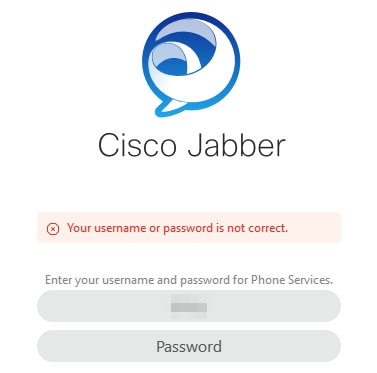 Erreur de connexion : votre nom d'utilisateur ou votre mot de passe est incorrect.