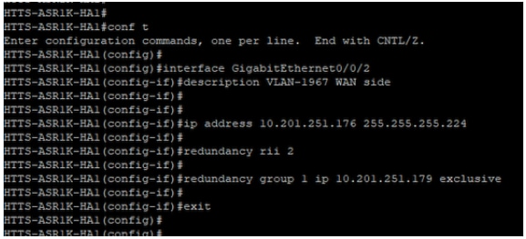 WAN side Virtual IP (VIP) configuration on CUBE-1.