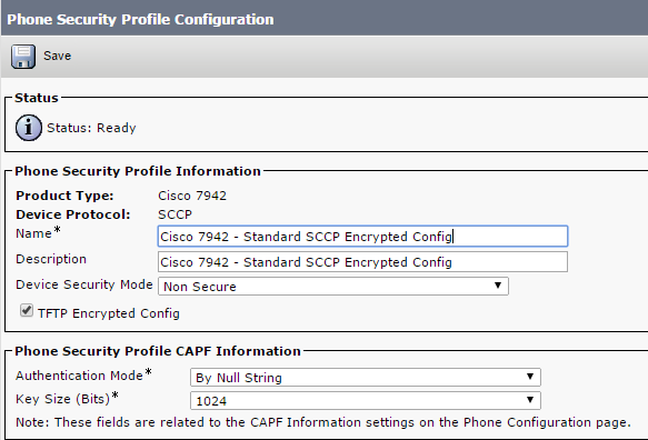 Enable the Encrypted Configuration Feature on