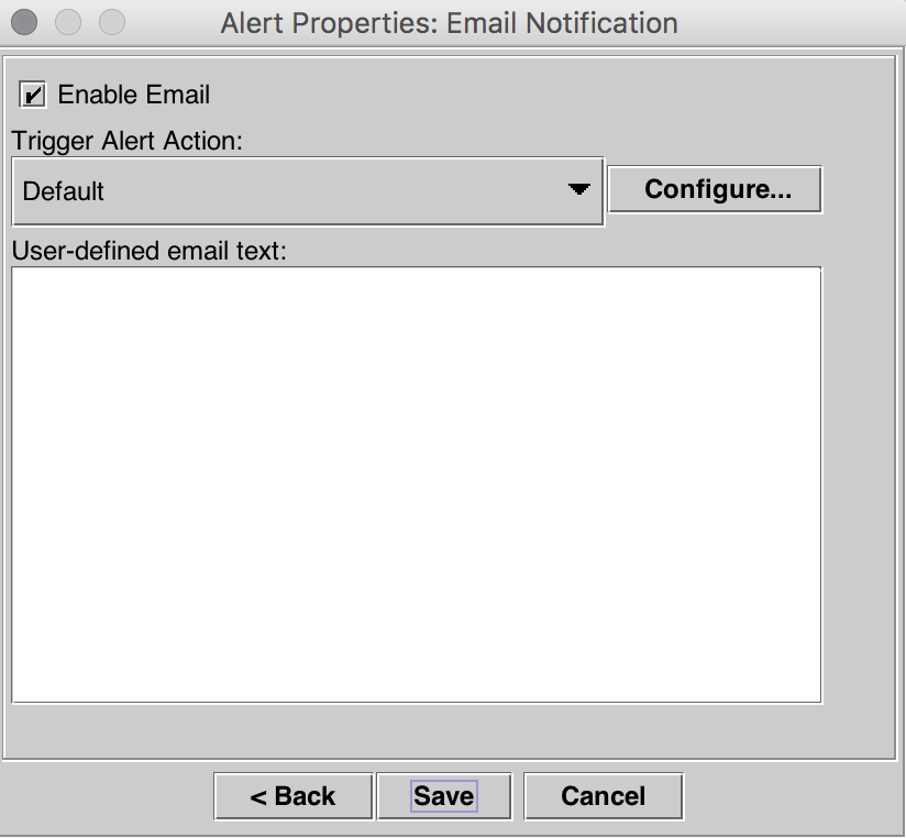 Alert Properties: Email Notifications.