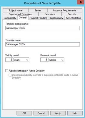 Update Certificate Template Information