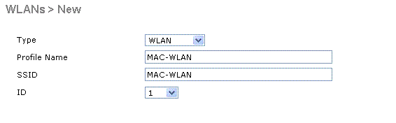 Configure WLAN Enable MAC Filtering